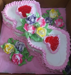 Double Heart Shape Cake