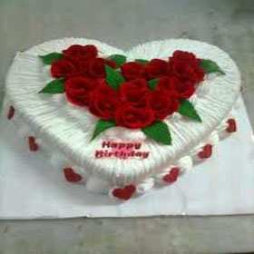 Pine apple heart Shape cake