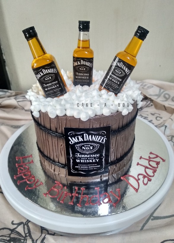 1.5 KG Whiskey Theme  Cake