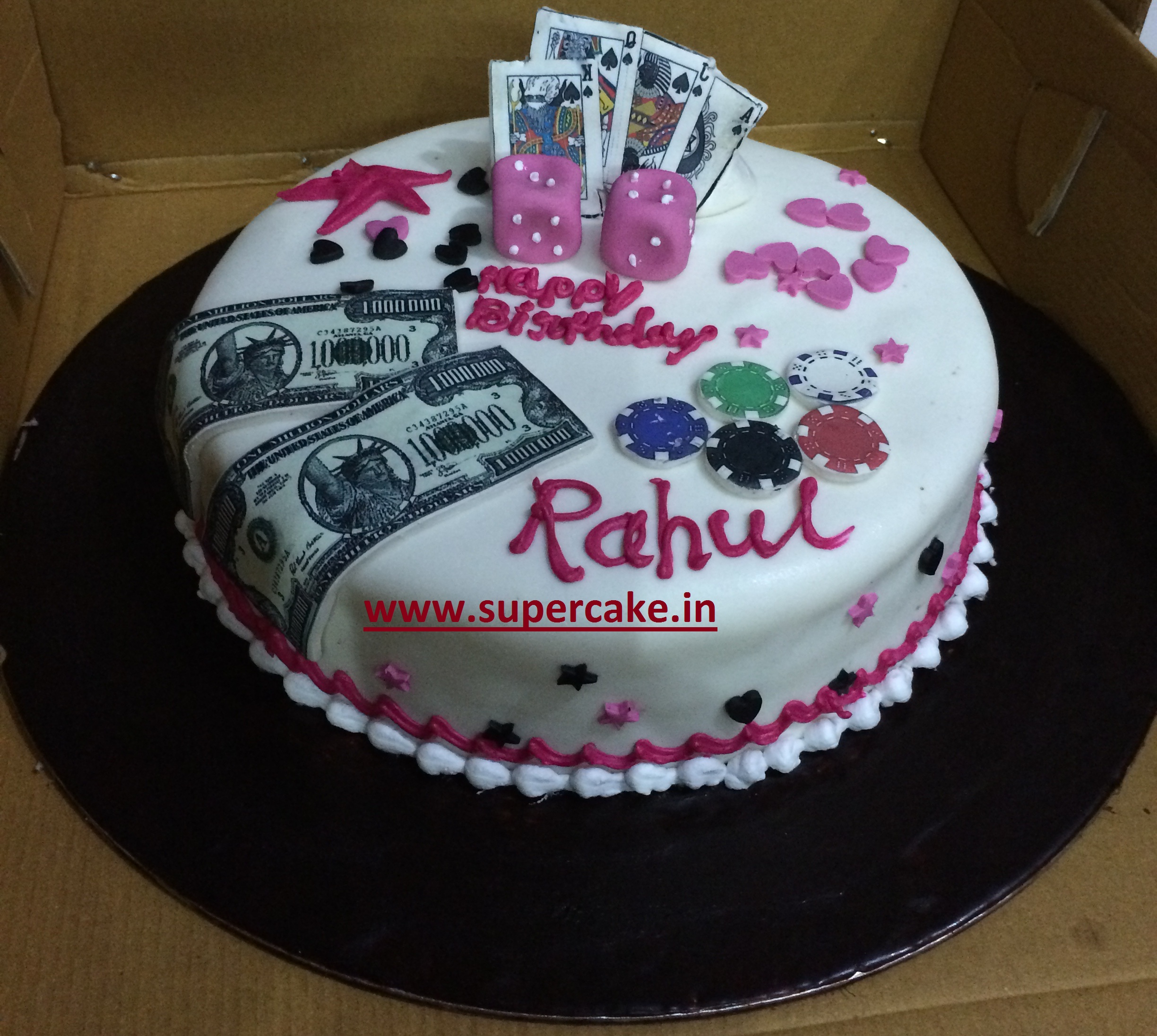 1.5 kg fondant cake designer eggless